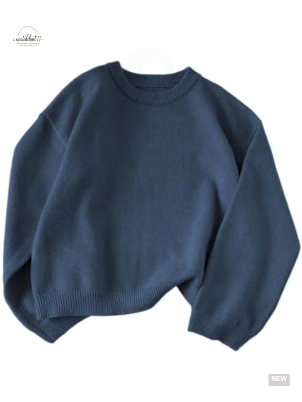 Oversized Crew Neck Pullover Sweater Long Sleeve Knit Tunic Casual
